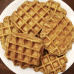 Vegan Whole Wheat Waffles, Sweetened with Date Sugar, No Added Sugar, Oil Free, SOS free